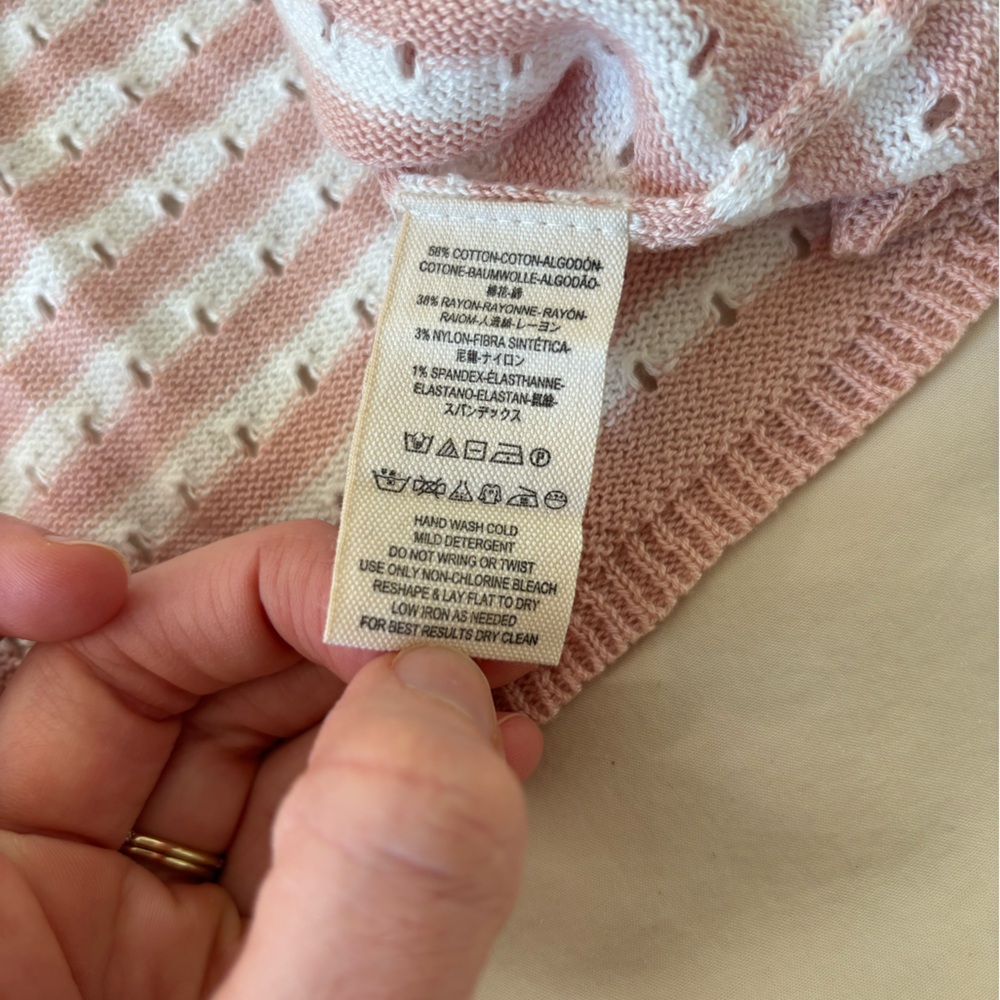 FREE PEOPLE Pink & White Knit Top - Picture 7 of 9